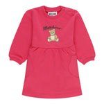 Moschino Abito Manica Lunga tinta unita con Stampa Fuxia per Neonata MDV0CU FUXIA MOSCHINO 