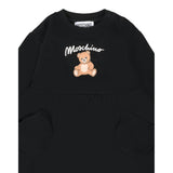 Moschino Abito Manica Lunga tinta unita con Stampa Nero per Bambina MDV0CUXJ NERO MOSCHINO 