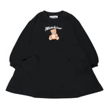 Moschino Abito Manica Lunga tinta unita con Stampa Nero per Neonata MDV0CUX NERO MOSCHINO 