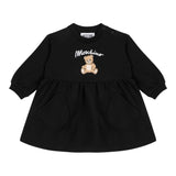 Moschino Abito Manica Lunga tinta unita con Stampa Nero per Neonata MDV0CUXX NERO MOSCHINO 