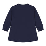 Moschino Abito Girocollo tinta unita con Logo Blu per Bambina MDV0CVXJ BLU MOSCHINO 