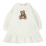 Moschino Abito Girocollo tinta unita Panna per Bambina MDV0CWJXX PANNA MOSCHINO 