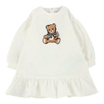 Moschino Abito Girocollo tinta unita Panna per Neonata MDV0CWXX PANNA MOSCHINO 
