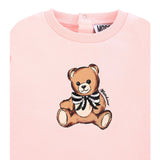 Moschino Abito Girocollo tinta unita Rosa per Neonata MDV0CWXX ROSA MOSCHINO 