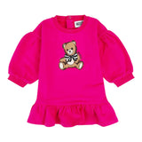 Moschino Abito Girocollo tinta unita Fuxia per Neonata MDV0CWXXXX FUXIA MOSCHINO 