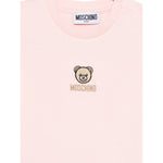 Moschino Abito Manica Lunga tinta unita con Stampa Rosa per Neonata MDV0D1N ROSA MOSCHINO 