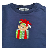 Moschino Abito Manica Lunga tinta unita con Logo Blu per Neonata MDV0DO BLU MOSCHINO 