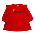 Moschino Abito tinta unita con Stampa Rosso per Neonata MDV0DP ROSSO MOSCHINO 