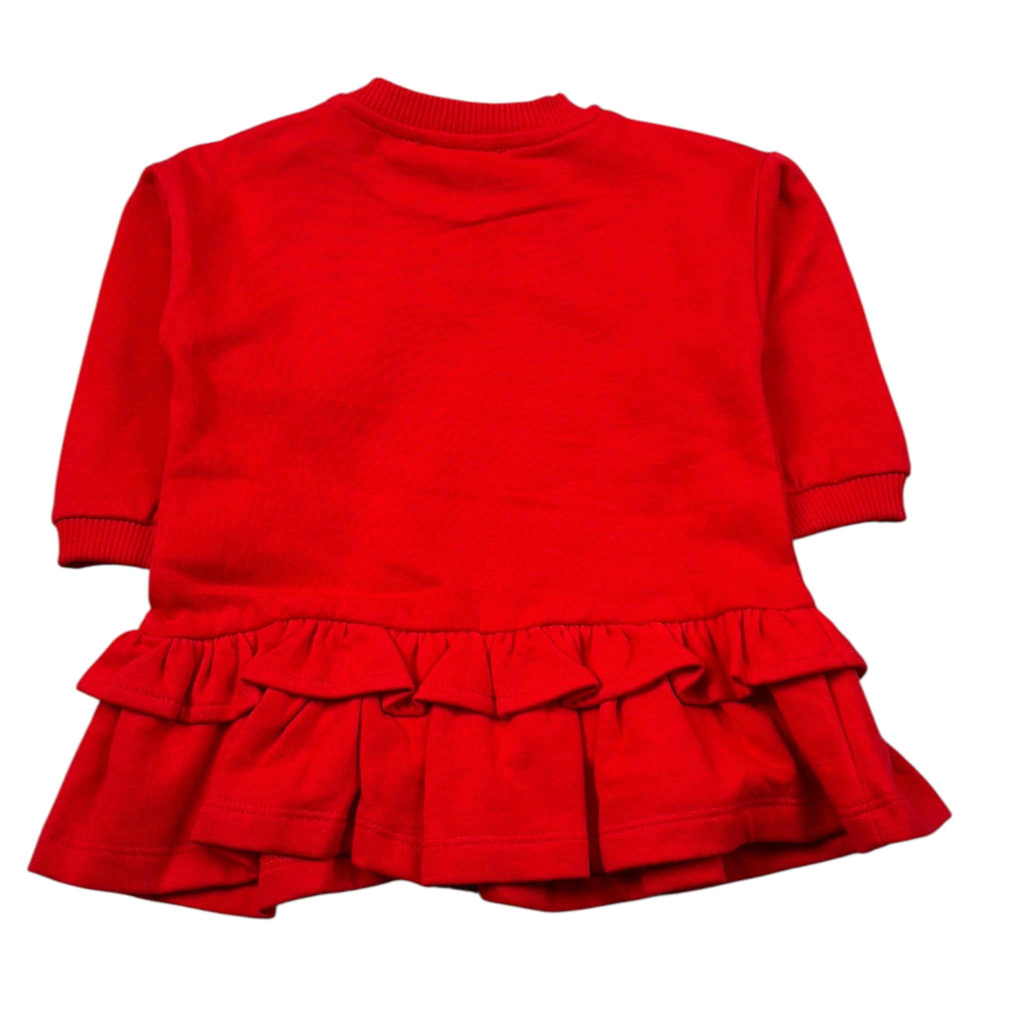 Moschino Abito Manica Lunga tinta unita Rosso per Neonata MDV0DQ ROSSO MOSCHINO 