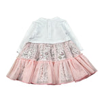 Moschino Abito tinta unita con Tulle E Stampa Bianco per Neonata MDV0DR BIANCO MOSCHINO 