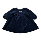 Moschino Abito tinta unita In Velluto Blu per Neonata MDV0DU BLU MOSCHINO 