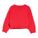 Moschino Cardigan tinta unita con Orso Rosso per Bambina MDW015 ROSSO MOSCHINO 