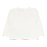Moschino Shirt Girocollo tinta unita con Stampa Bianco per Neonata MEO001 BIANCO MOSCHINO 