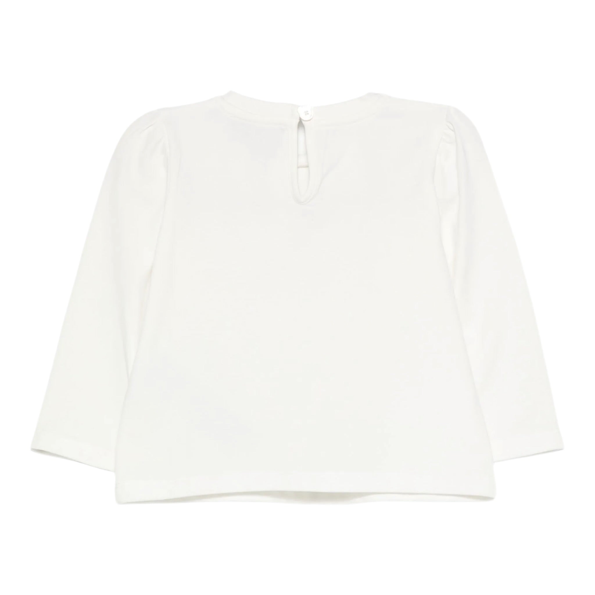 Moschino Shirt Girocollo tinta unita con Stampa Bianco per Bambina MEO001J BIANCO MOSCHINO 