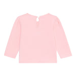 Moschino Shirt Girocollo tinta unita con Stampa Rosa per Bambina MEO001J ROSA MOSCHINO 