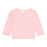 Moschino Shirt Girocollo tinta unita con Stampa Rosa per Bambina MEO001J ROSA MOSCHINO 