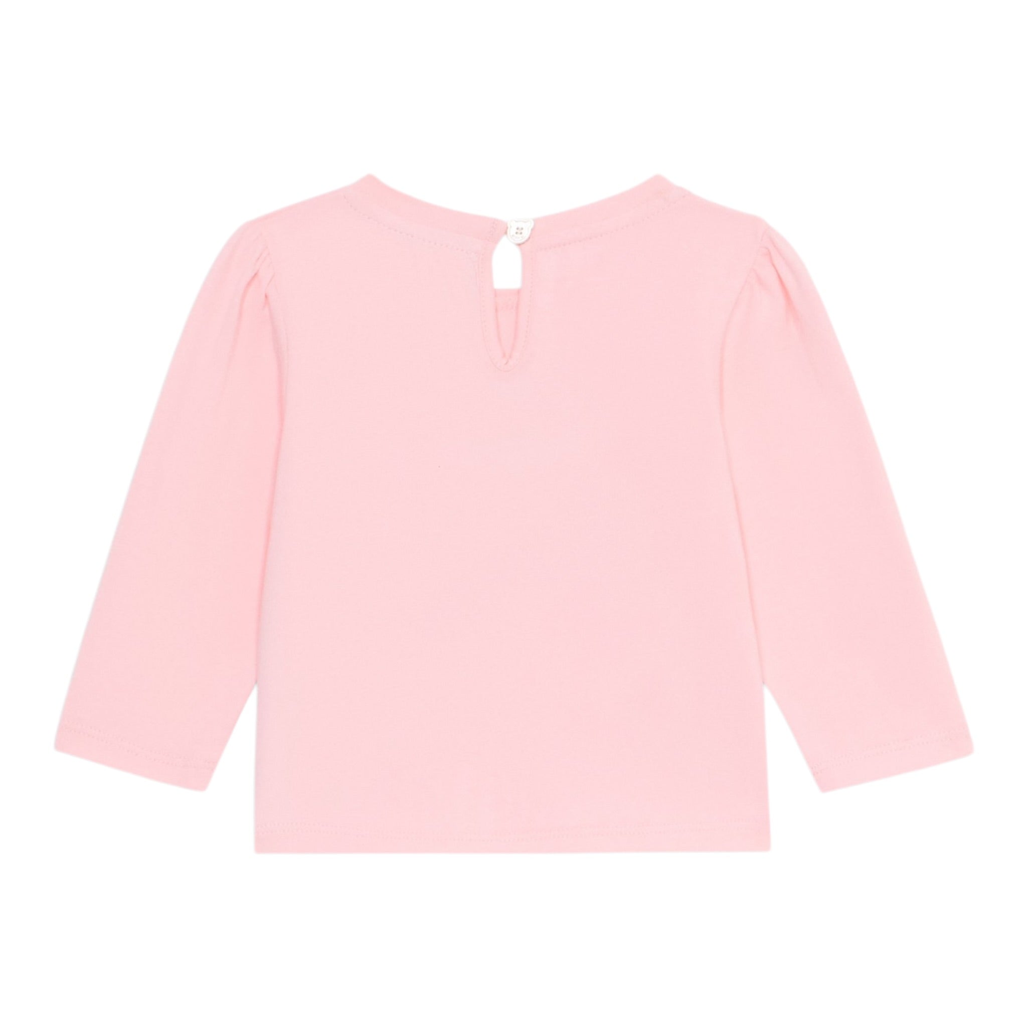 Moschino Shirt Girocollo tinta unita con Stampa Rosa per Bambina MEO001J ROSA MOSCHINO 