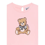 Moschino Shirt Girocollo tinta unita con Stampa Rosa per Bambina MEO001J ROSA MOSCHINO 