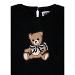 Moschino Shirt Girocollo tinta unita con Stampa Nero per Bambina MEO001JXXXX NERO MOSCHINO 