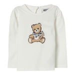 Moschino Shirt Girocollo tinta unita con Stampa Bianco per Neonata MEO001X BIANCO MOSCHINO 
