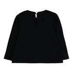 Moschino Shirt Girocollo tinta unita con Stampa Nero per Neonata MEO001XXXX NERO MOSCHINO 