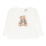 Moschino Shirt Girocollo tinta unita con Stampa Panna per Neonata MEO001XXXX PANNA MOSCHINO 