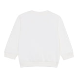 Moschino Felpa Chiusa Girocollo tinta unita con Stampa Bianco per Neonata MFF02K BIANCO MOSCHINO 