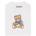 Moschino Felpa Chiusa Girocollo tinta unita con Stampa Bianco per Neonata MFF02K BIANCO MOSCHINO 