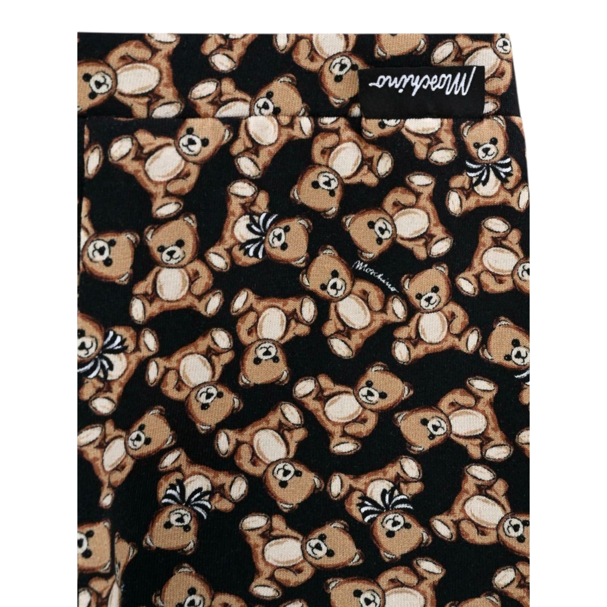 Moschino Leggins tinta unita con Loghi Nero per Neonata MHP032 NERO MOSCHINO 