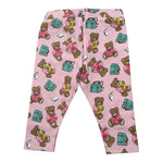 Moschino Leggins tinta unita con Stampa Rosa per Neonata MKP032 ROSA MOSCHINO 