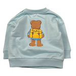 Moschino Felpa tinta unita Girocollo con Stampa Azzurro per Neonato MMF06H AZZURRO MOSCHINO 