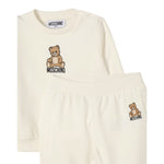 Moschino Completo 2 Pezzi Felpa-Pantalone tinta unita Beige per Bambino MMK05EJXX BEIGE MOSCHINO 