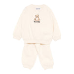 Moschino Completo 2 Pezzi Felpa-Pantalone tinta unita Beige per Neonato MMK05EX BEIGE MOSCHINO 