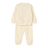 Moschino Completo 2 Pezzi Felpa-Pantalone tinta unita Beige per Neonato MMK05EX BEIGE MOSCHINO 