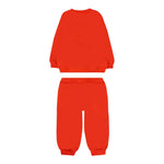 Moschino Completo 2 Pezzi Felpa-Pantalone tinta unita Rosso per Neonato MMK05EX ROSSO MOSCHINO 