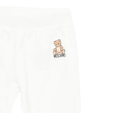 Moschino Completo 2 Pezzi Felpa-Pantalone tinta unita Panna per Neonato MMK05EXX PANNA MOSCHINO 