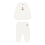 Moschino Completo 2 Pezzi Felpa-Pantalone tinta unita Beige per Neonato MMK05EXXX BEIGE MOSCHINO 
