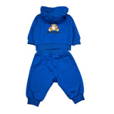 Moschino Completo 2 Pezzi Felpa-Pantalone tinta unita Cobalto per Neonato MMK05G COBALTO MOSCHINO 