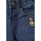 Moschino Jeans tinta unita con Elastico In Vita Blu per Bambino MMP04ZX BLU MOSCHINO 