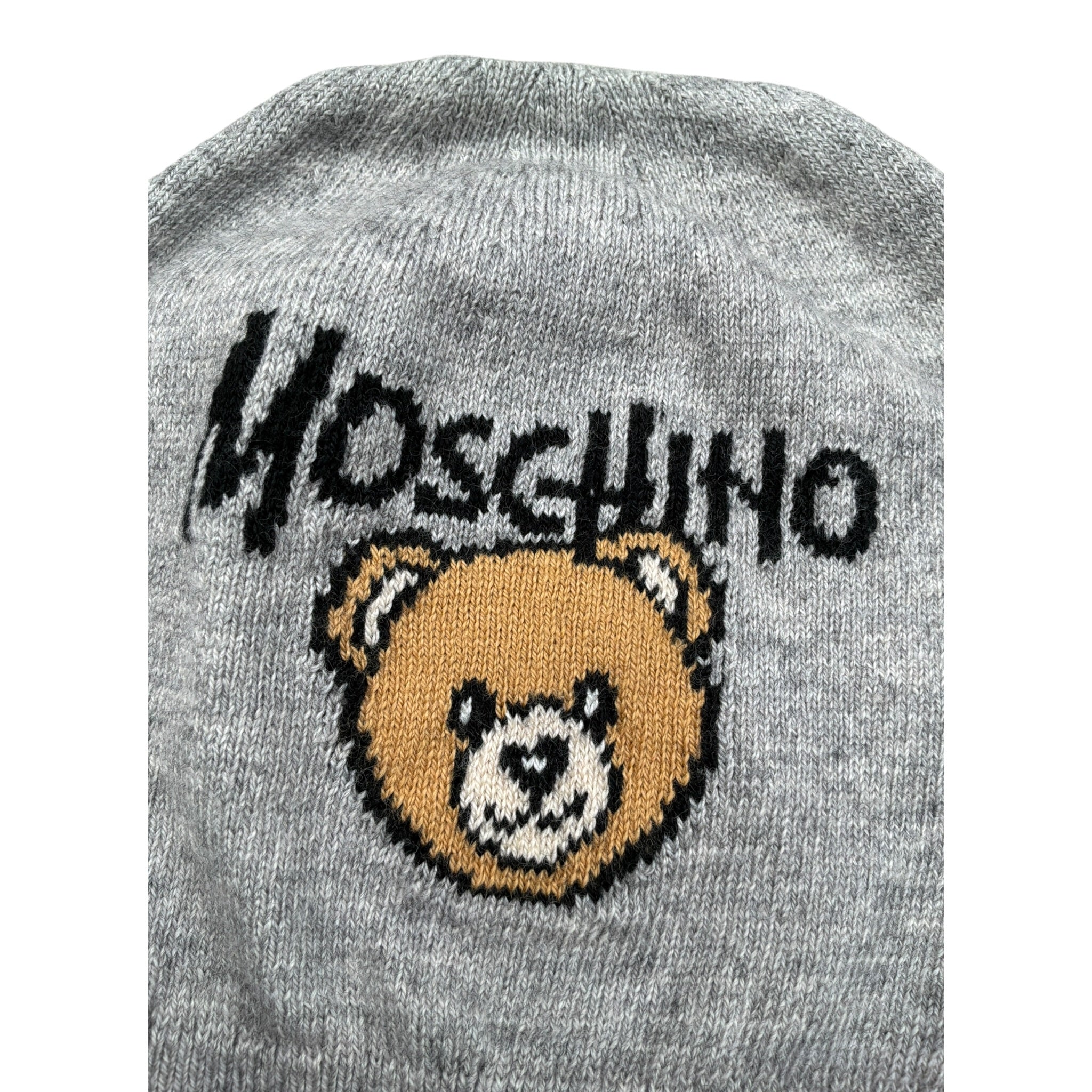 Moschino Cappello tinta unita con Logo Grigio per Neonato MMX05X GRIGIO MOSCHINO 