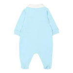 Moschino Tutina Manica Lunga tinta unita Azzurro per Neonato MMY08C AZZURRO MOSCHINO 