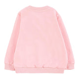 Moschino Felpa Chiusa Girocollo tinta unita con Stampa Rosa per Neonata MNF060X ROSA MOSCHINO 