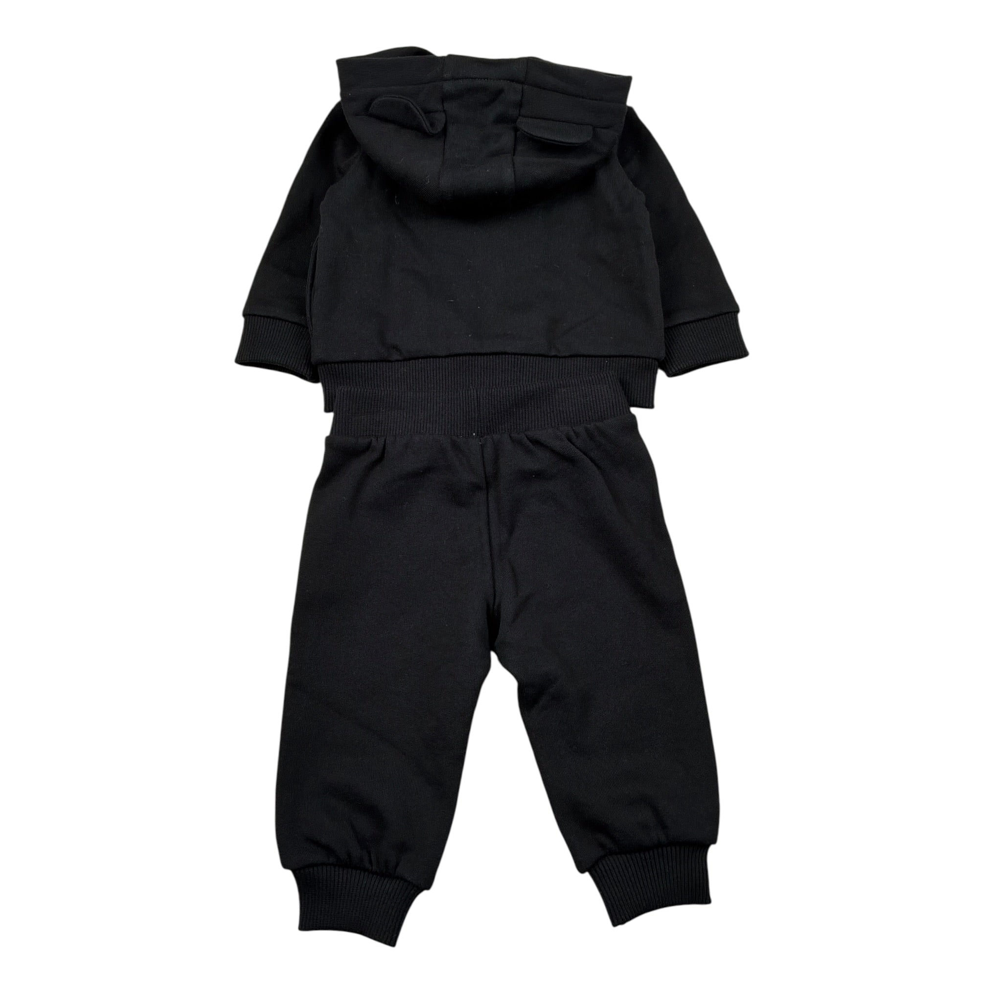 Moschino Completo 2 Pezzi Felpa-Pantalone tinta unita Nero per Neonato MNK05D NERO MOSCHINO 