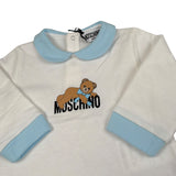 Moschino Tutina Bicolore con Stampa Bianco/Azzurro per Neonato MP0Y06Z BIANCO/AZZURRO MOSCHINO 