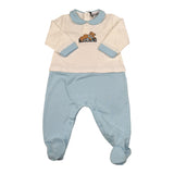 Moschino Tutina Bicolore con Stampa Bianco/Azzurro per Neonato MP0Y06Z BIANCO/AZZURRO MOSCHINO 