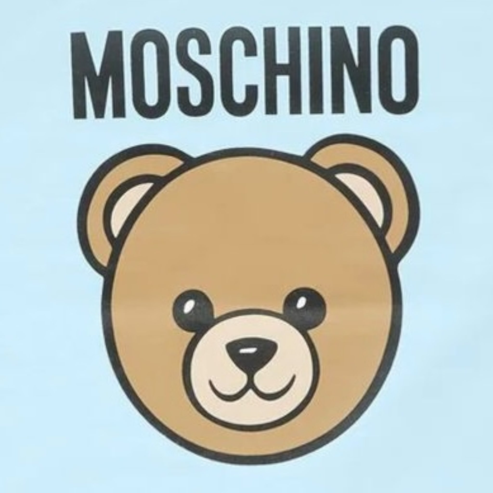 Moschino Coperta tinta unita con Logo Azzurro per Neonato MQB00F AZZURRO MOSCHINO 