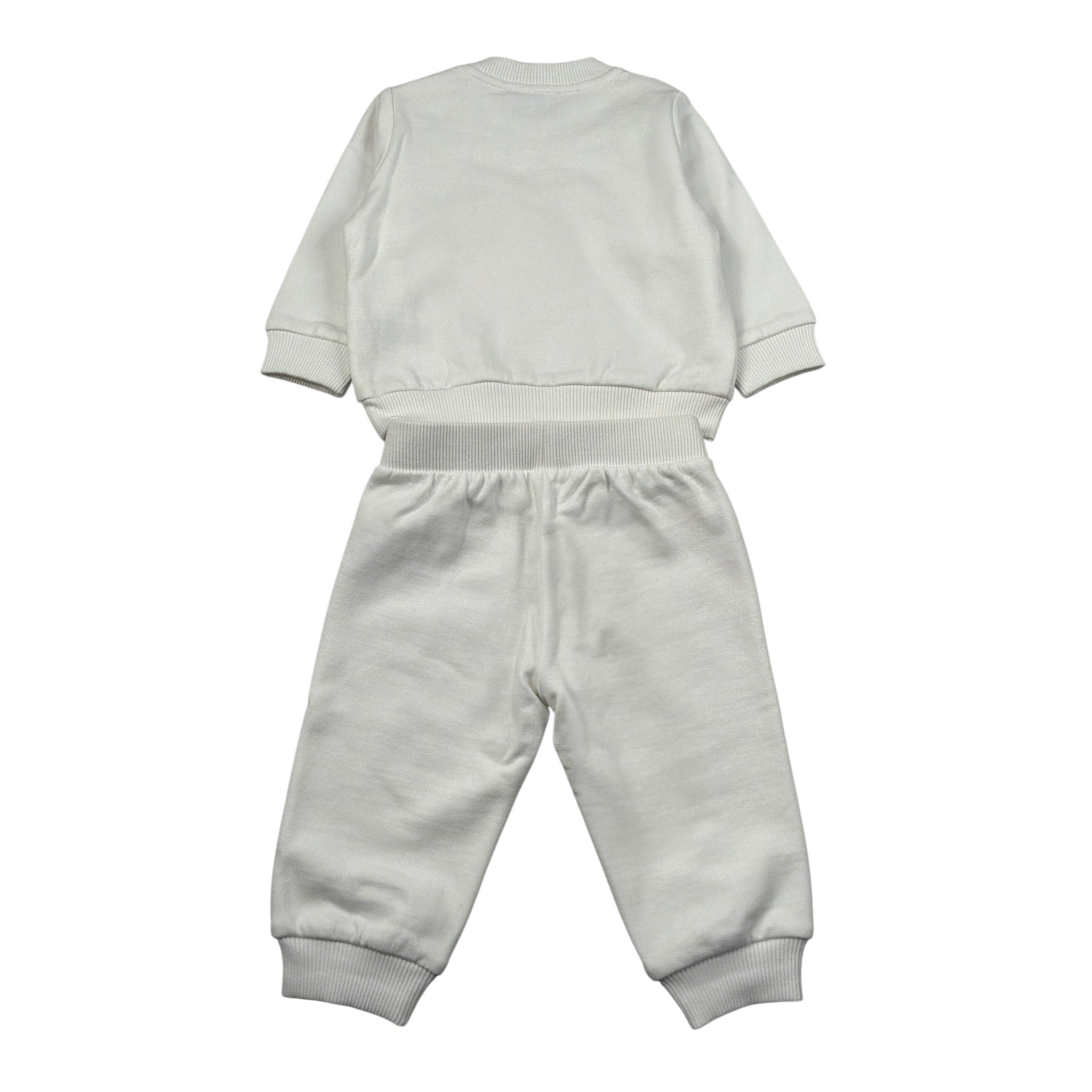Moschino Completo 2 Pezzi Felpa-Pantalone tinta unita Bianco per Neonato MQK05E BIANCO MOSCHINO 