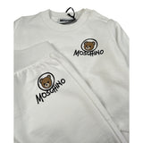 Moschino Completo 2 Pezzi Felpa-Pantalone tinta unita Bianco per Neonato MQK05E BIANCO MOSCHINO 