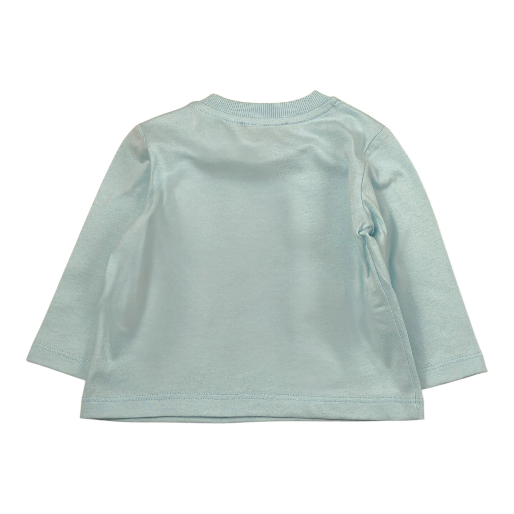 Moschino T-Shirt tinta unita con Stampa Azzurro per Neonato MQO014 AZZURRO MOSCHINO 