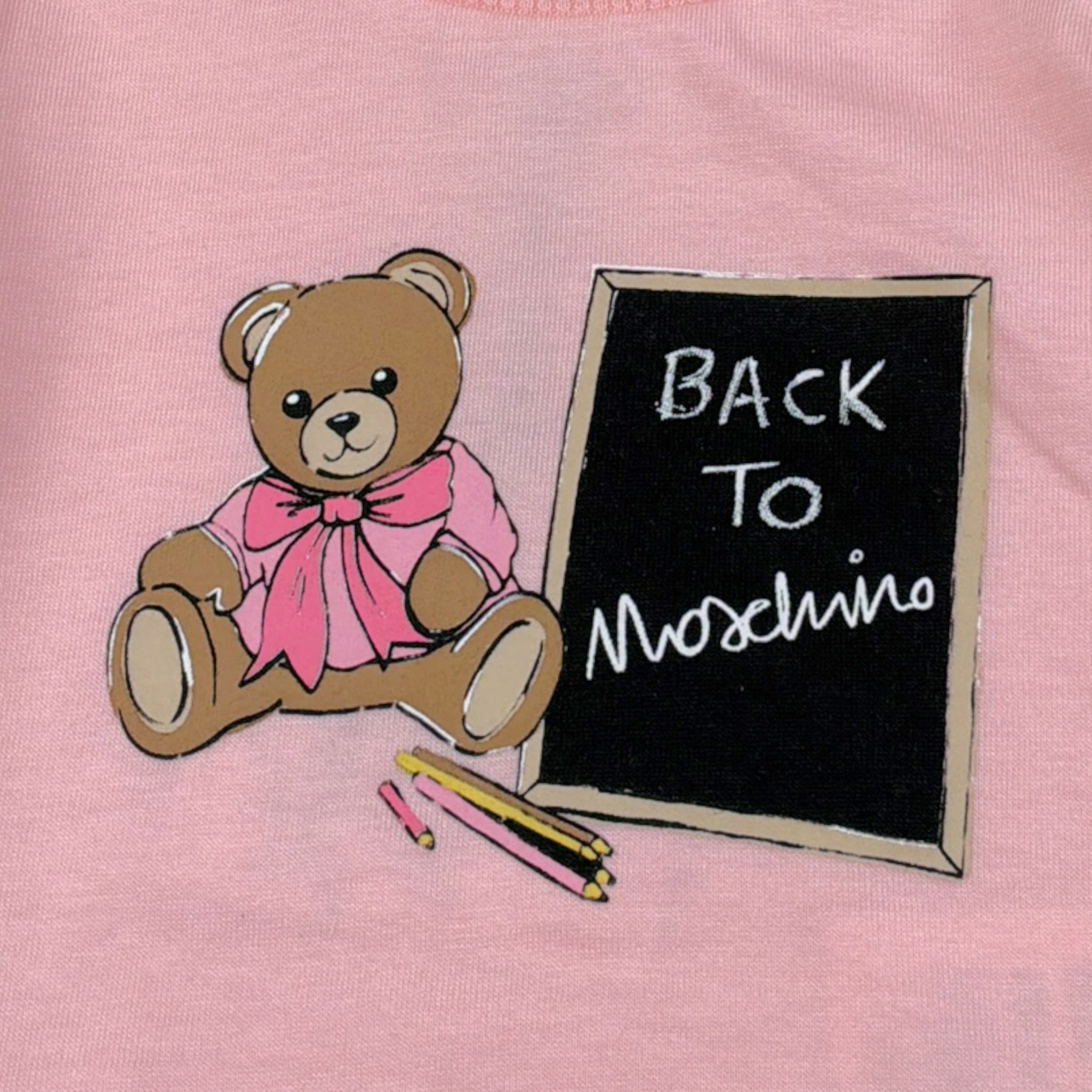 Moschino Shirt tinta unita con Stampa Rosa per Neonata MQO014F ROSA MOSCHINO 